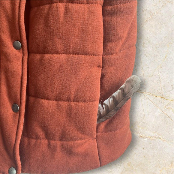 NWT Bacaal by Pulse | The Perfect Puffer Vest Quilted Burnt Orange - Picture 9 of 14